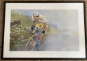 Framed, numbered and signed Pat Cleary (artist) print – Marco Pantani